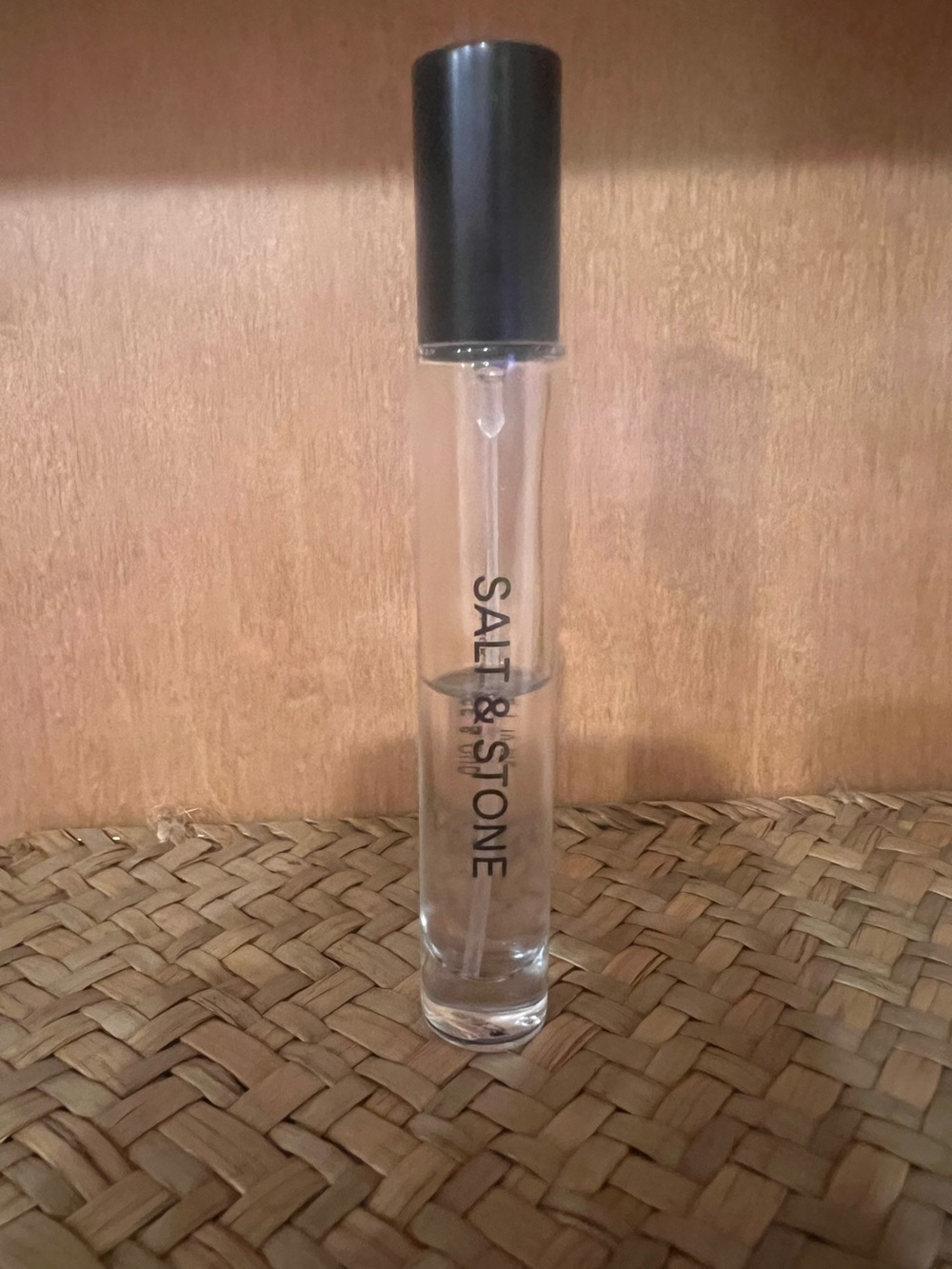 Salt & Stone Black Rose & Oud Travel Spray 10mL Refillable Atomizer ~50% Full